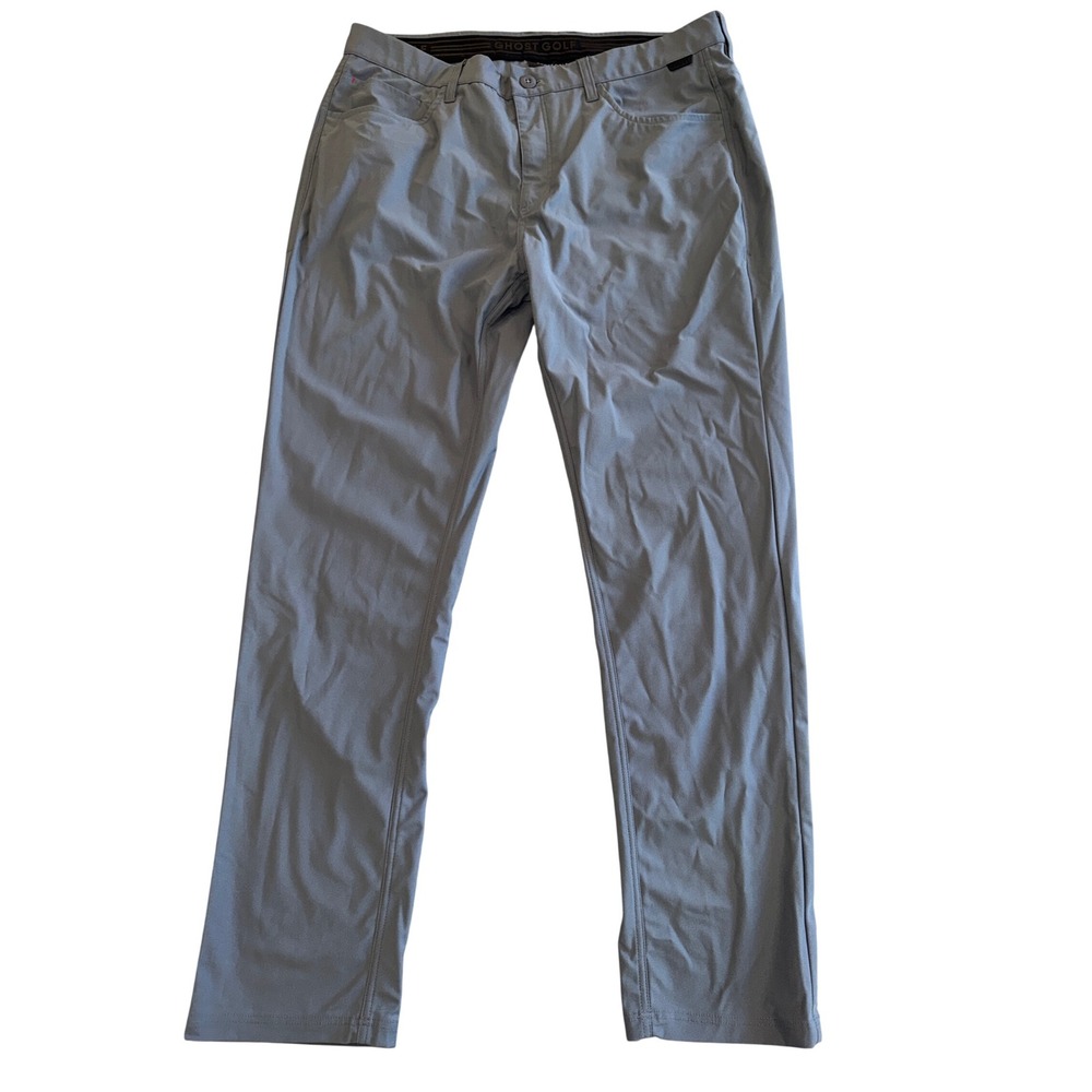 Ghost Golf Mens Performance Pants Grey Stretch Golf Trousers 36x32